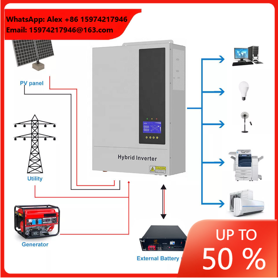 Hybrid Solar Inverter 5.5Kw Mppt 48V - 5.5KW 48V Hybrid On/ Off Grid