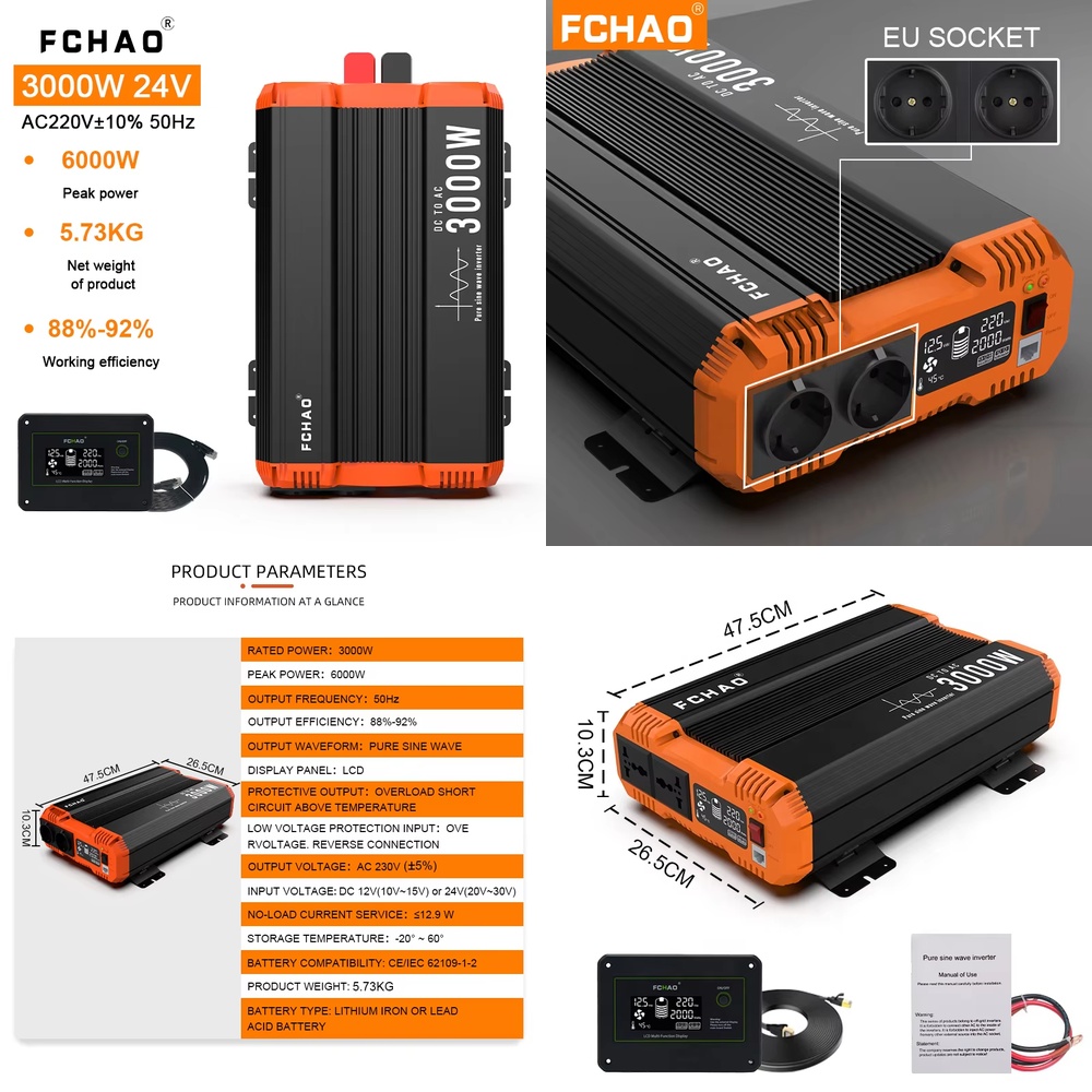 Off Grid Solar Inverter 48V 6000W - Pure Sine Wave Off Grid Inverter