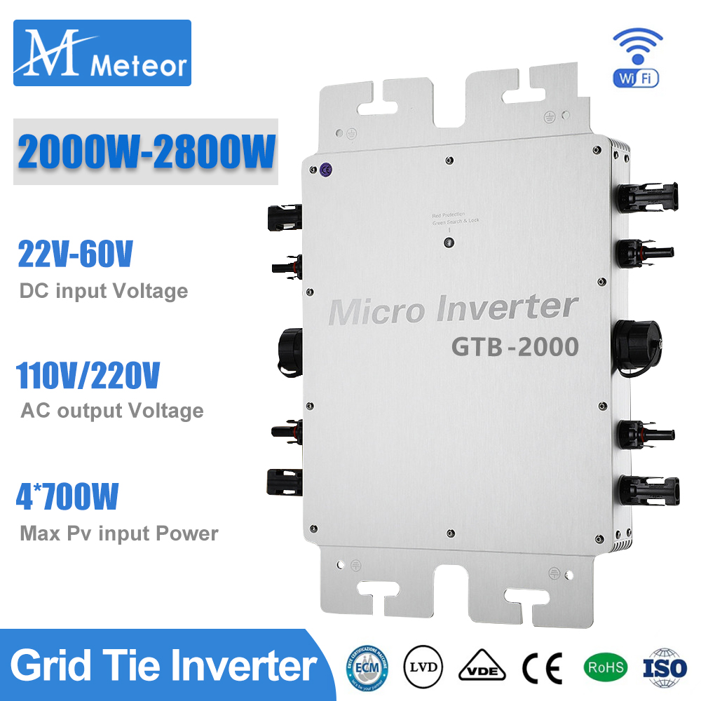 Grid Tie Inverter Limiter 2000W - 2000W 2400W 2800W Micro Inverter 110V