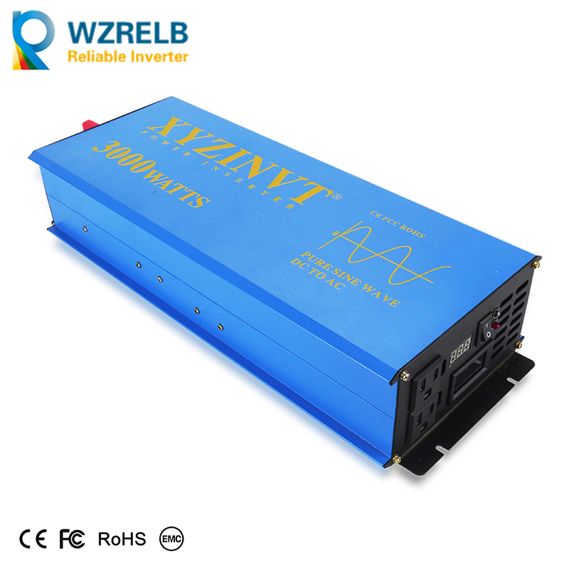 Inverter Pure Sine Wave 60Hz 120V 3000W - 3000W Solar Power Inverter 24V 220V