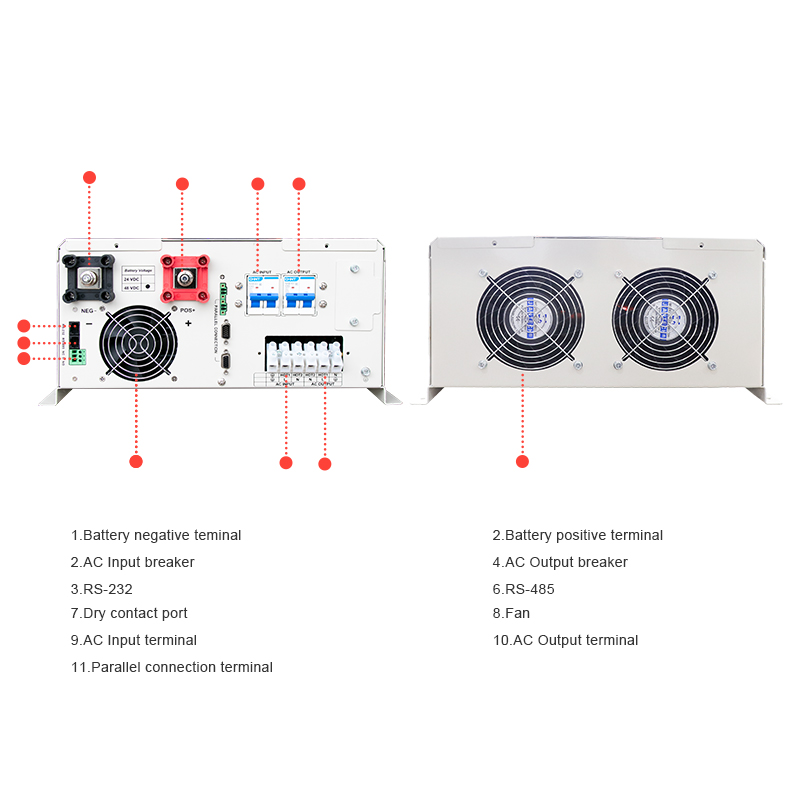 110V/220V 48V Solar Converter  - Split Phase Inverter 10Kw 110V 220V ulasan dan harga