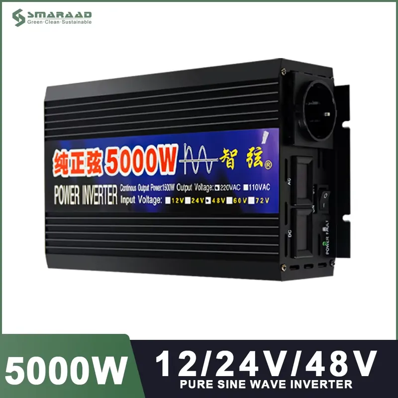 SMARAAD 5000W 12V 24V 48V DC t - Pure Sine Wave Inverter 5000W 48V 220V ulasan dan harga