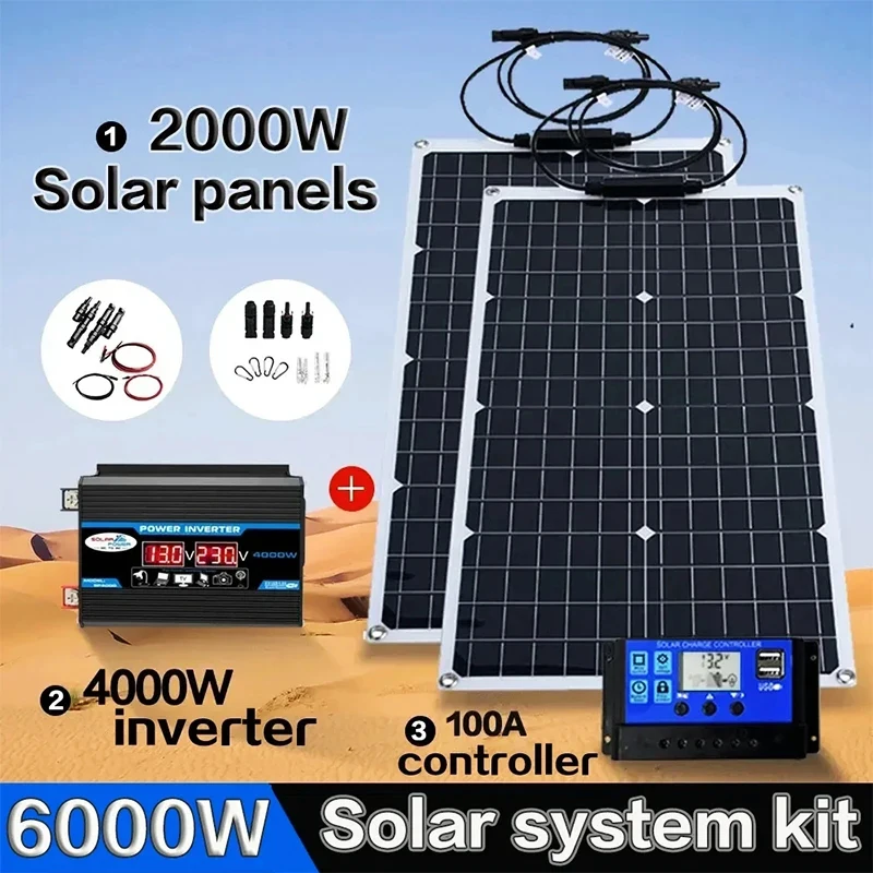 2000W All-in-One Solar Kit | 4 - Grid Tie Inverter Limiter 2000W ulasan dan harga