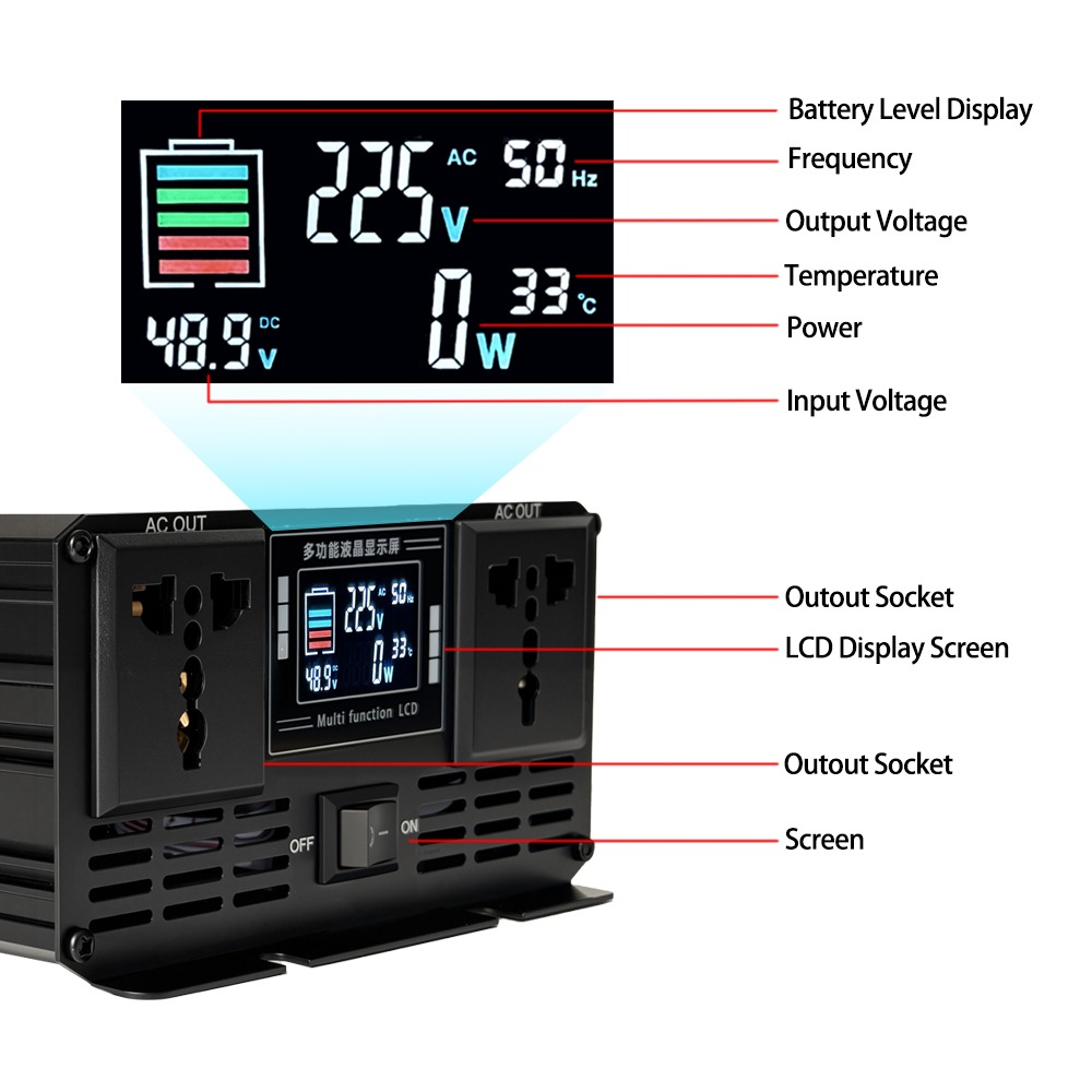 Pure Sine Wave Inverter DC 12v - Pure Sine Wave Inverter 5000W 48V 220V ulasan dan harga