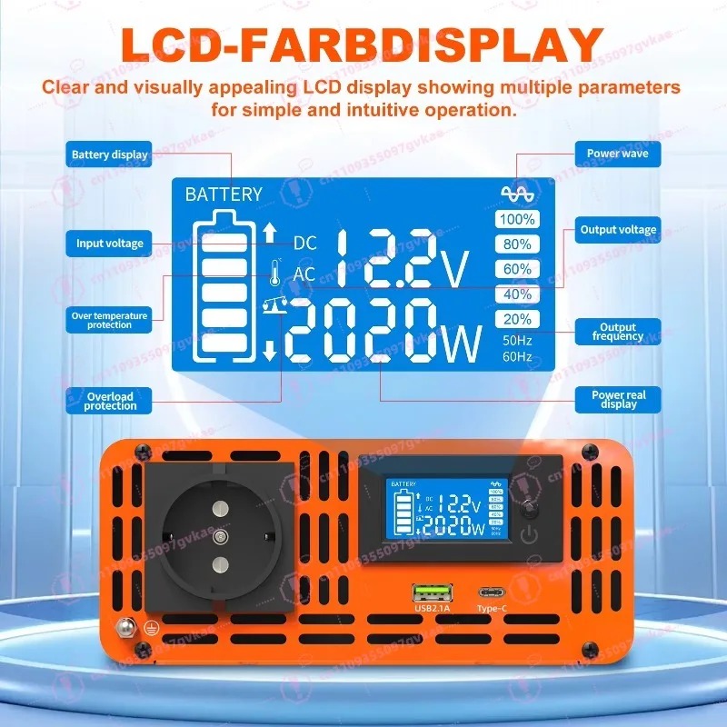 Peak 4000W 12v 24V 48v Dc To A - Power Inverter 12V 220V 4000W Continuous ulasan dan harga