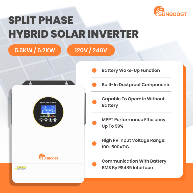 Sunboost 3Kw 4Kw 5000W 5.5Kw 6 - Hybrid Solar Inverter 5.5Kw Mppt 48V ulasan dan harga