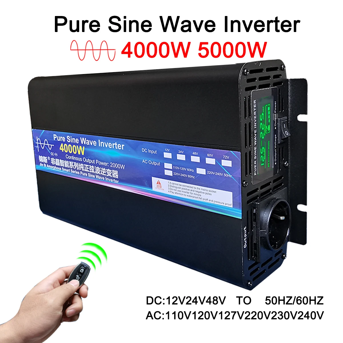 Pure Sine Wave Power Inverter  - Pure Sine Wave Inverter 5000W 48V 220V ulasan dan harga