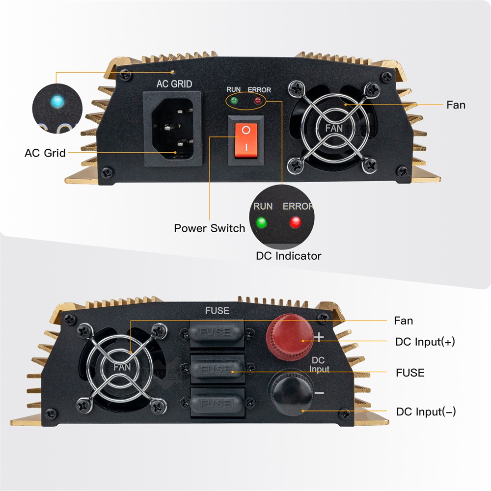 1400W 10.5 - 50VDC to AC90 - 1 - Micro Inverter 1400W Solar Grid Tie ulasan dan harga