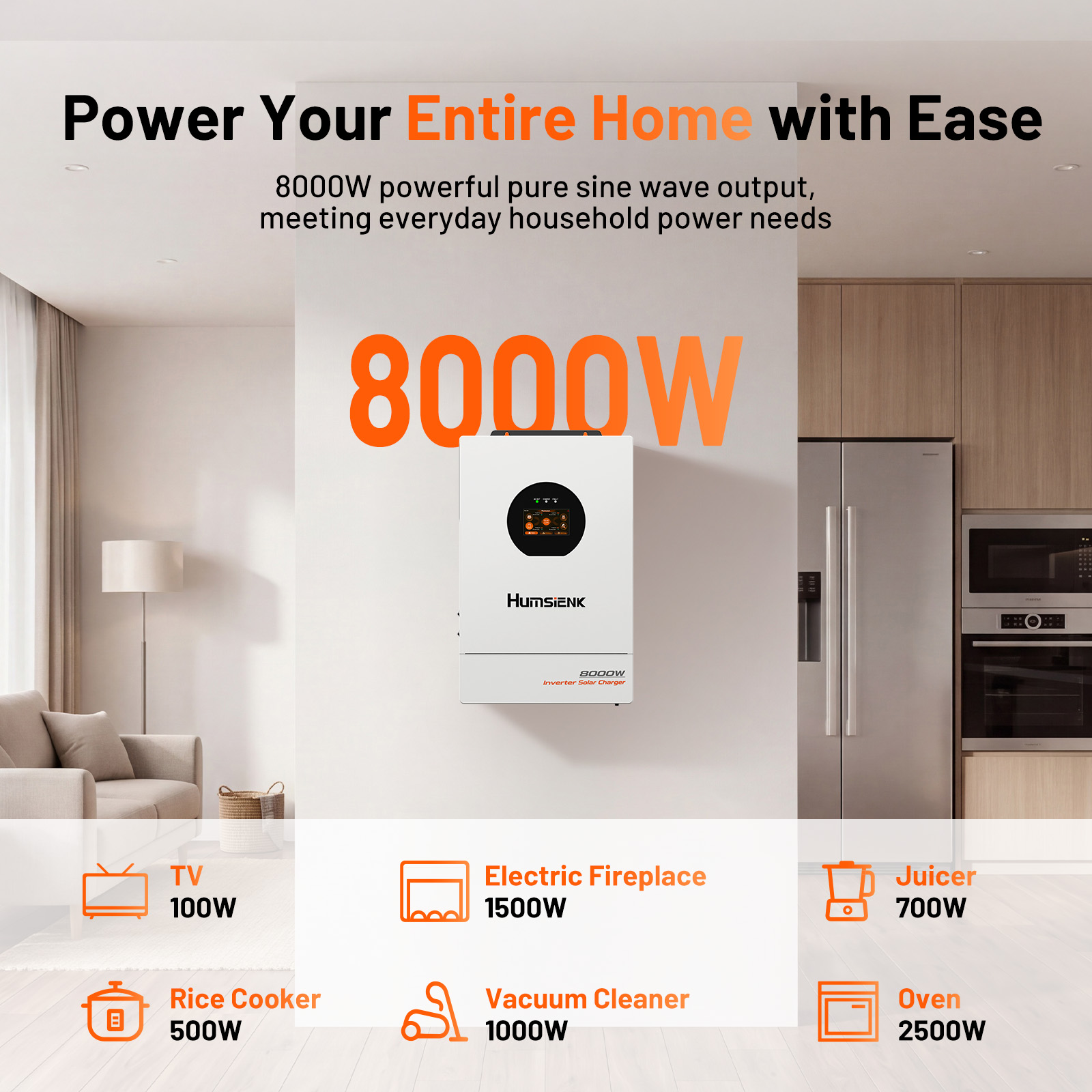 Humsienk 48V 8KW 3-in-1 Solar  - Mppt Hybrid Inverter 48V 8Kw 3 Phase ulasan dan harga