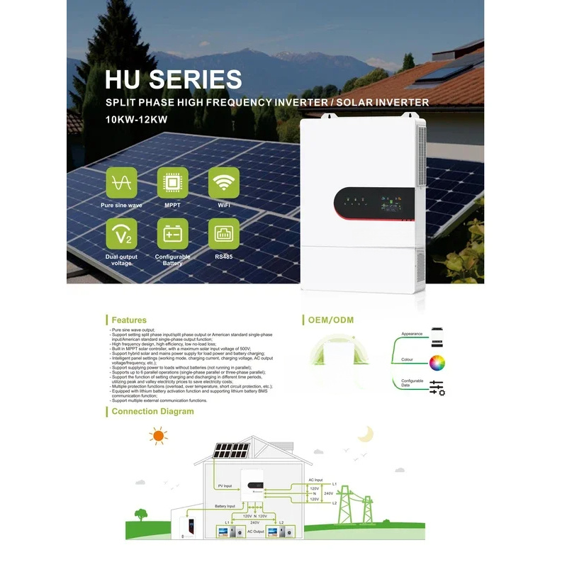 HU Series Split Phase 110V/220 - Split Phase Inverter 10Kw 110V 220V ulasan dan harga