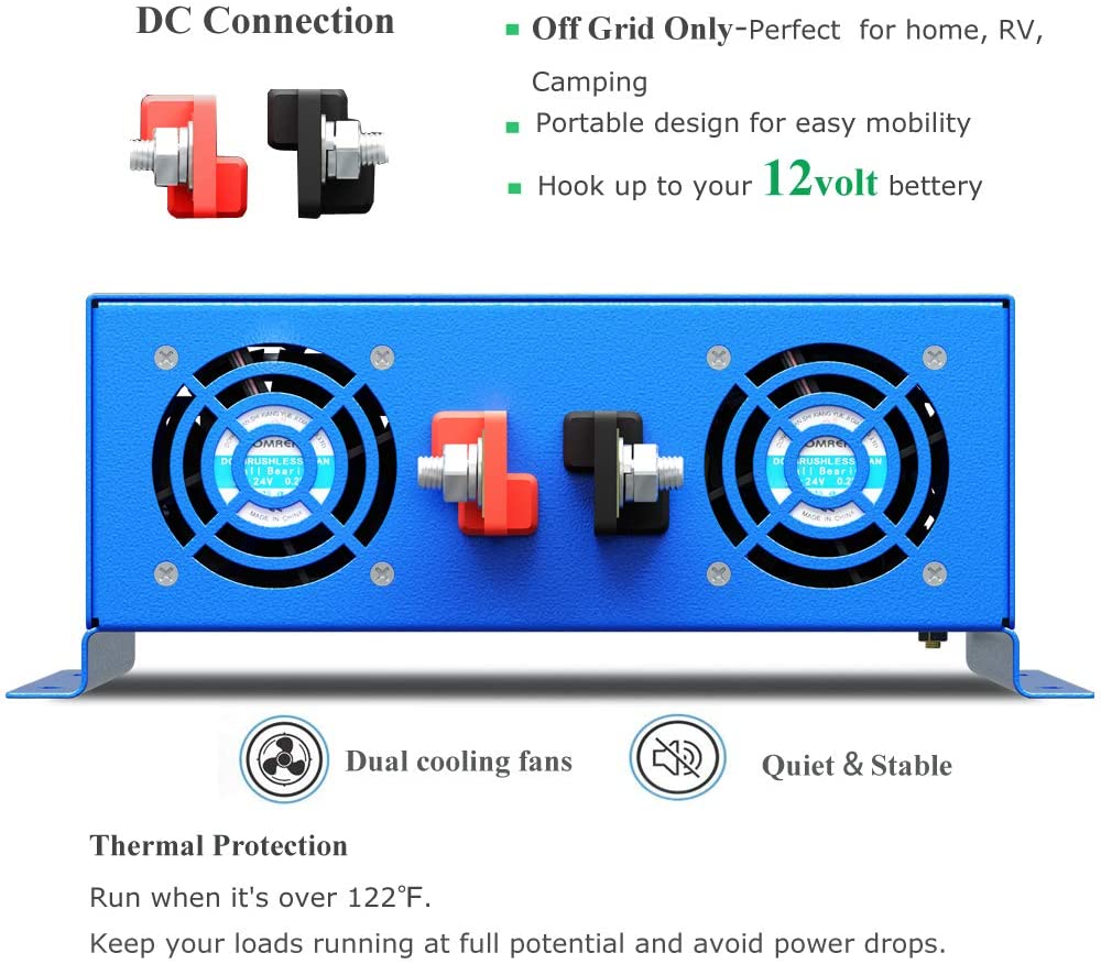 Pure Sine Wave Power Inverter  - Inverter Pure Sine Wave 60Hz 120V 3000W ulasan dan harga