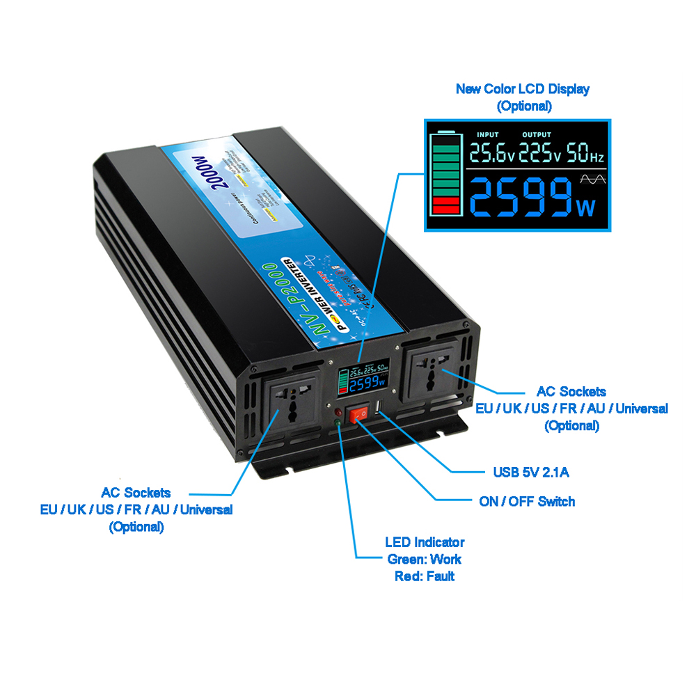 5000W 5kw 5kVA Power Inverter  - Pure Sine Wave Inverter 5000W 48V 220V ulasan dan harga