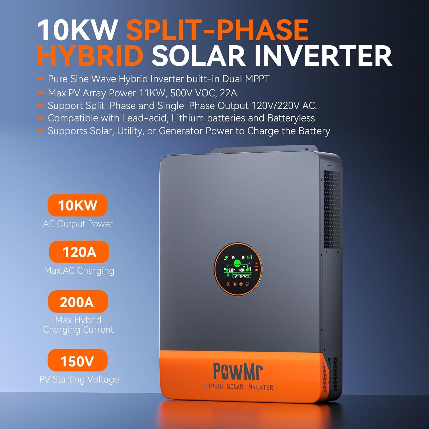 PowMr 10KW Split Phase Inverte - Split Phase Inverter 10Kw 110V 220V ulasan dan harga
