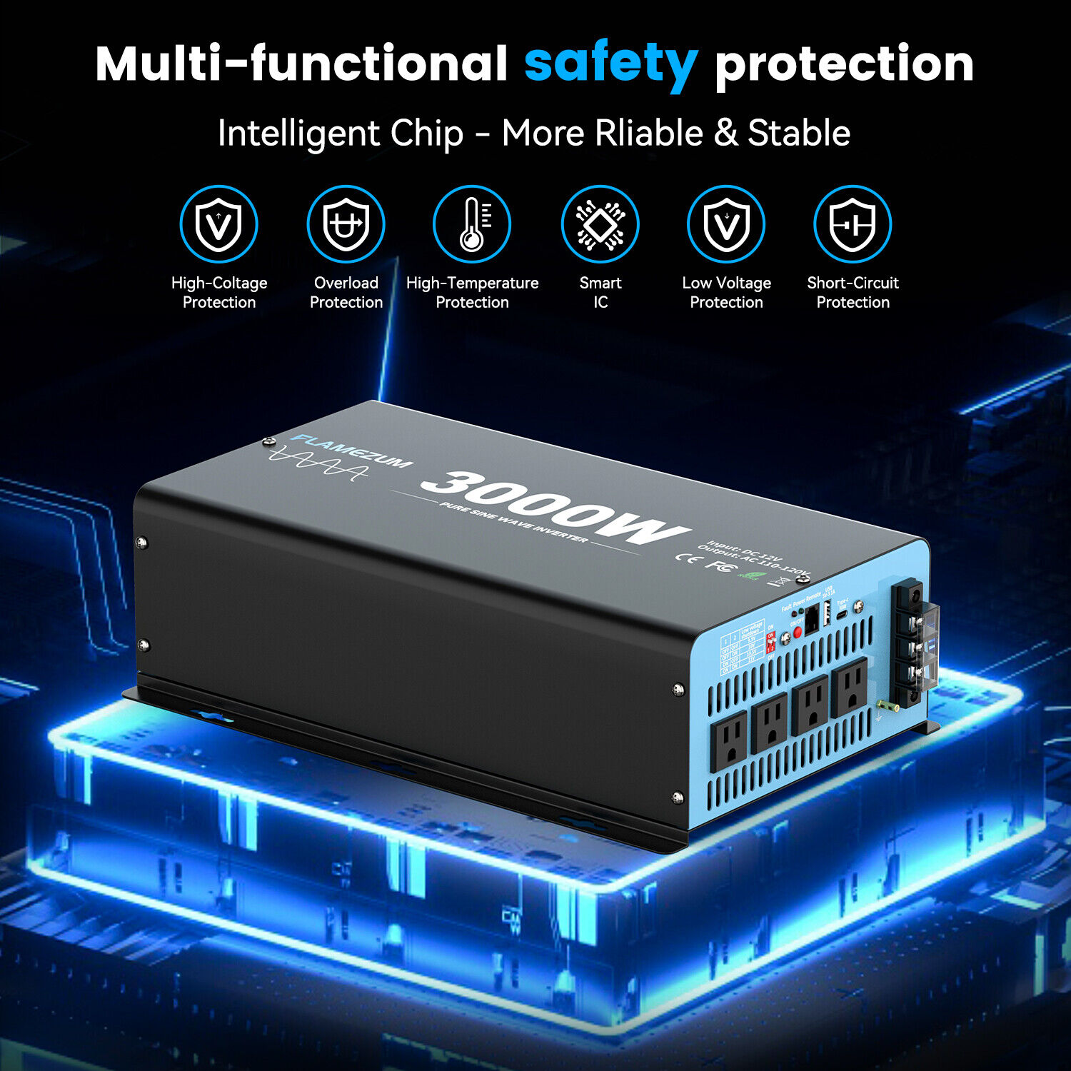 3000W Pure Sine Wave Power Inv - Inverter Pure Sine Wave 60Hz 120V 3000W ulasan dan harga