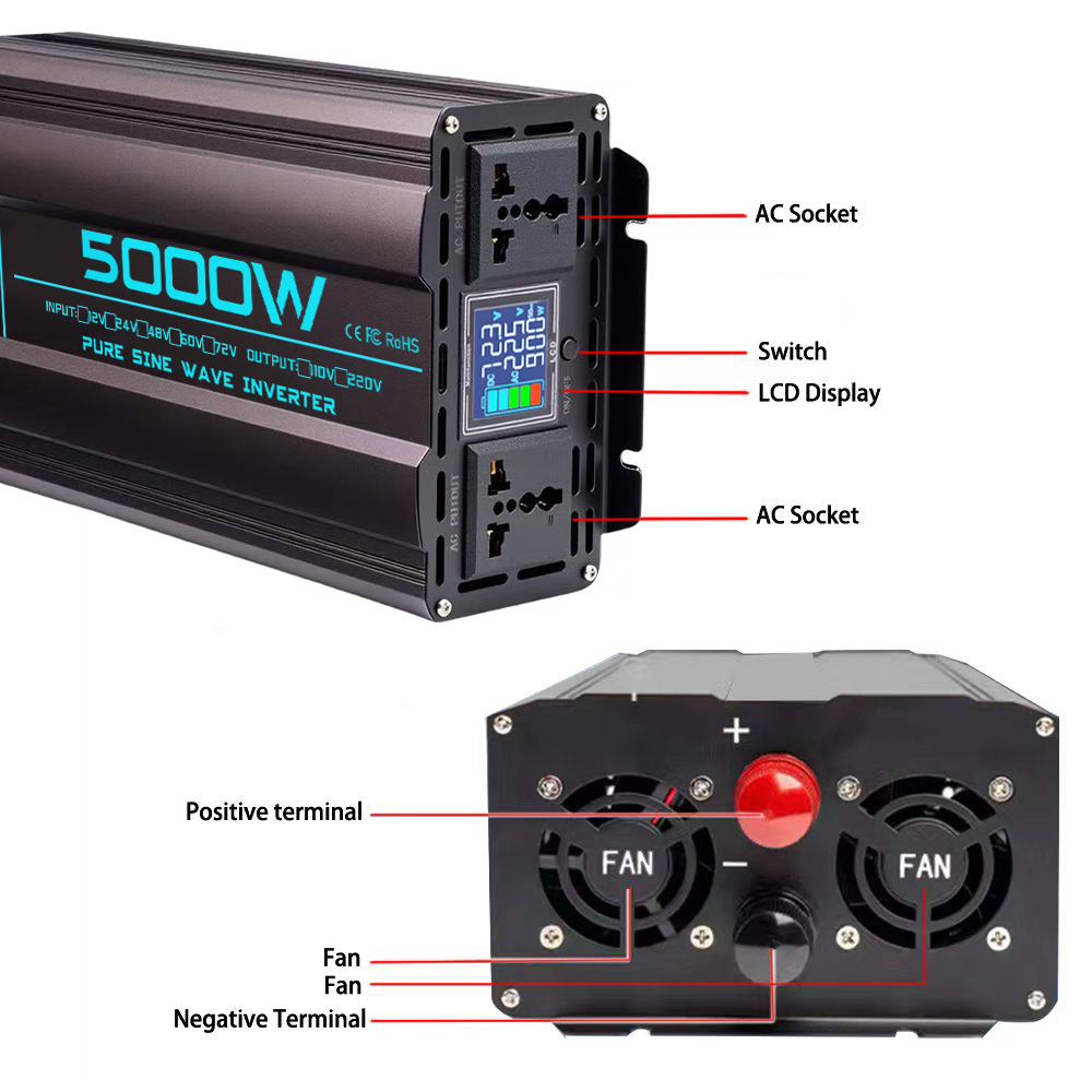 Pure Sine Wave Inverter 48V/72 - Pure Sine Wave Inverter 5000W 48V 220V ulasan dan harga